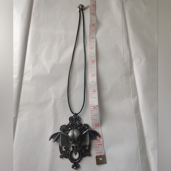 🆕 Handmade Plague Doctor Bat Pendant Necklace - Picture 3 of 5
